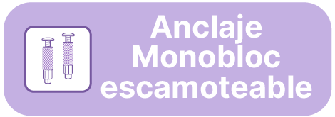 Tornillo Anclaje monobloc escamoteable